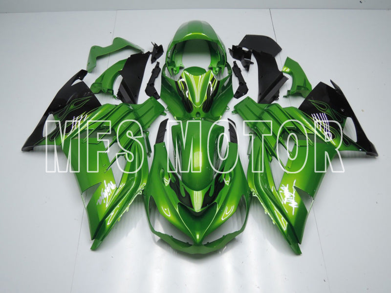 Kawasaki ZX14R 2012-2023 Injection ABS Fairing - Flame - Green - MFS8413 - Fairings Kit