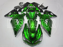 Kawasaki ZX14R 2012-2023 Injection ABS Fairing - Flame - Green - MFS8412 - Fairings Kit