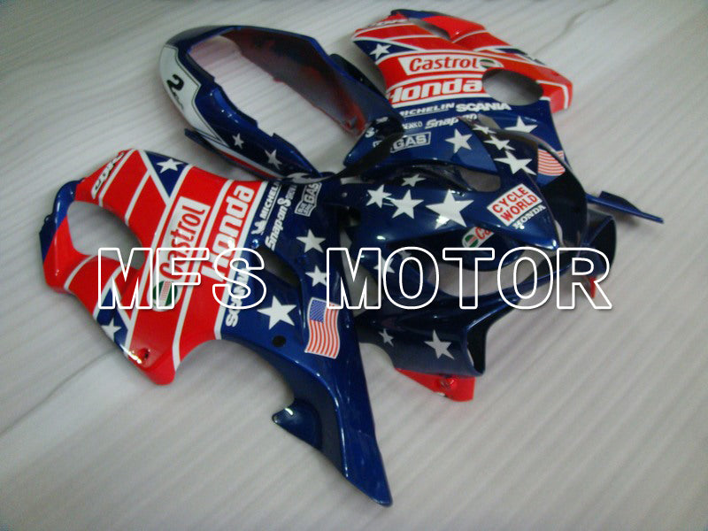 Honda CBR600 F4i 2004-2007 Injection ABS Fairing - Castrol - Blue Red - MFS4769 - Fairings Kit