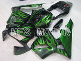 Honda CBR600RR 2003-2004 ABS Injection Fairing - Flame - Green Black - MFS2124 - Fairings Kit