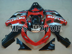 Suzuki GSXR600 2001-2003 Injection ABS Fairing - Factory Style - Black Red Silver - MFS2132 - Fairings Kit
