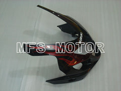 Suzuki GSXR600 GSXR750 2004-2005 Injection ABS Fairing - Flame - Black Red - MFS2237 - Fairings Kit