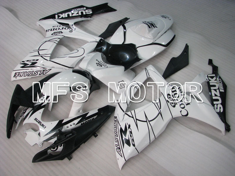 Suzuki GSXR600 GSXR750 2006-2007 Injection ABS Fairing - Corona - Black White - MFS2328 - Fairings Kit