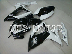 Suzuki GSXR600 GSXR750 2006-2007 Injection ABS Fairing - Factory Style - Black White - MFS2358 - Fairings Kit