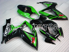 Suzuki GSXR600 GSXR750 2006-2007 Injection ABS Fairing - Factory Style - Black Green - MFS2364 - Fairings Kit