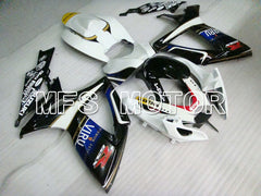 Suzuki GSXR600 GSXR750 2006-2007 Injection ABS Fairing - VIRU - Black White - MFS2370 - Fairings Kit
