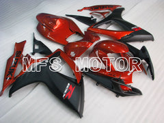 Suzuki GSXR600 GSXR750 2006-2007 Injection ABS Fairing - Factory Style - Black Red wine color - MFS2383 - Fairings Kit