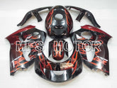 Suzuki GSXR750 1996-1999 ABS Fairing - Flame - Black Orange - MFS6877 - Fairings Kit
