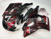 Suzuki GSXR750 1996-1999 ABS Fairing - Flame - Black Red - MFS6880 - Fairings Kit