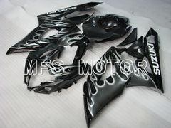 Suzuki GSXR1000 2005-2006 Injection ABS Fairing - Flame - Black Silver - MFS2628 - Fairings Kit