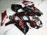 Suzuki GSXR1000 2007-2008 Injection ABS Fairing - Flame - Black Red - MFS2669 - Fairings Kit