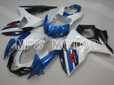Suzuki GSXR1000 2009-2016 Injection ABS Fairing - Factory Style - White Blue - MFS2726 - Fairings Kit