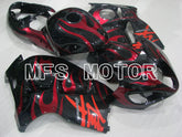 Suzuki GSXR1300 Hayabusa 1999-2007 Injection ABS Fairing - Flame - Black Red - MFS2807 - Fairings Kit