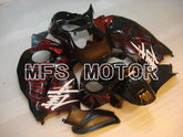 Suzuki GSXR1300 Hayabusa 1999-2007 Injection ABS Fairing - Flame - Black Red - MFS2808 - Fairings Kit