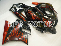 Honda CBR600 F2 1991-1994 ABS Fairing - Flame - Black Orange - MFS3103 - Fairings Kit