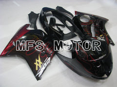 Honda CBR1100XX 1996-2007 Injection ABS Fairing - Flame - Black Red - MFS3245 - Fairings Kit