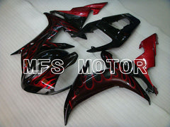Yamaha YZF-R1 2002-2003 Injection ABS Fairing - Flame - Black Red wine color - MFS3351 - Fairings Kit