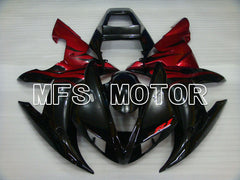 Yamaha YZF-R1 2002-2003 Injection ABS Fairing - Factory Style - Black Red wine color - MFS3352 - Fairings Kit