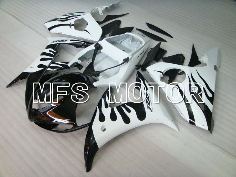 Yamaha YZF-R6 2003-2004 Injection ABS Fairing - Flame - White Black - MFS3490 - Fairings Kit