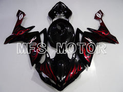 Yamaha YZF-R1 2007-2008 Injection ABS Fairing - Flame - Red Black - MFS3525 - Fairings Kit
