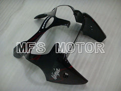 Kawasaki NINJA ZX6R 2000-2002 Injection ABS Fairing - Flame - Black Red - MFS3637 - Fairings Kit