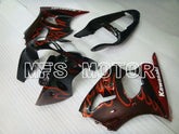 Kawasaki NINJA ZX6R 2000-2002 Injection ABS Fairing - Flame - Black Orange - MFS3639 - Fairings Kit