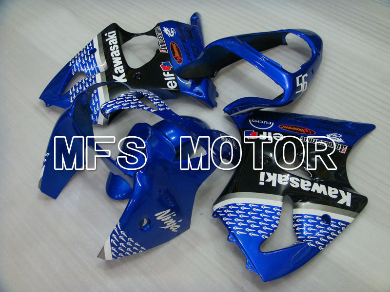 Kawasaki NINJA ZX6R 2000-2002 Injection ABS Fairing - Factory Style - Black Blue - MFS3650 - Fairings Kit