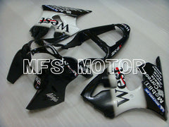 Kawasaki NINJA ZX6R 2000-2002 Injection ABS Fairing - West - Black White - MFS3653 - Fairings Kit