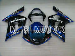 Kawasaki NINJA ZX6R 2003-2004 Injection ABS Fairing - Factory Style - Black Blue - MFS3701 - Fairings Kit