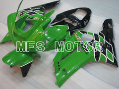 Kawasaki NINJA ZX6R 2003-2004 Injection ABS Fairing - Factory Style - Black Green - MFS3705 - Fairings Kit