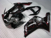 Kawasaki NINJA ZX6R 2003-2004 Injection ABS Fairing - Flame - Black Red - MFS3708 - Fairings Kit