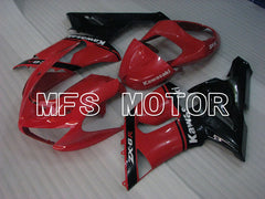 Kawasaki NINJA ZX6R 2005-2006 Injection ABS Fairing - Factory Style - Black Red - MFS3801 - Fairings Kit