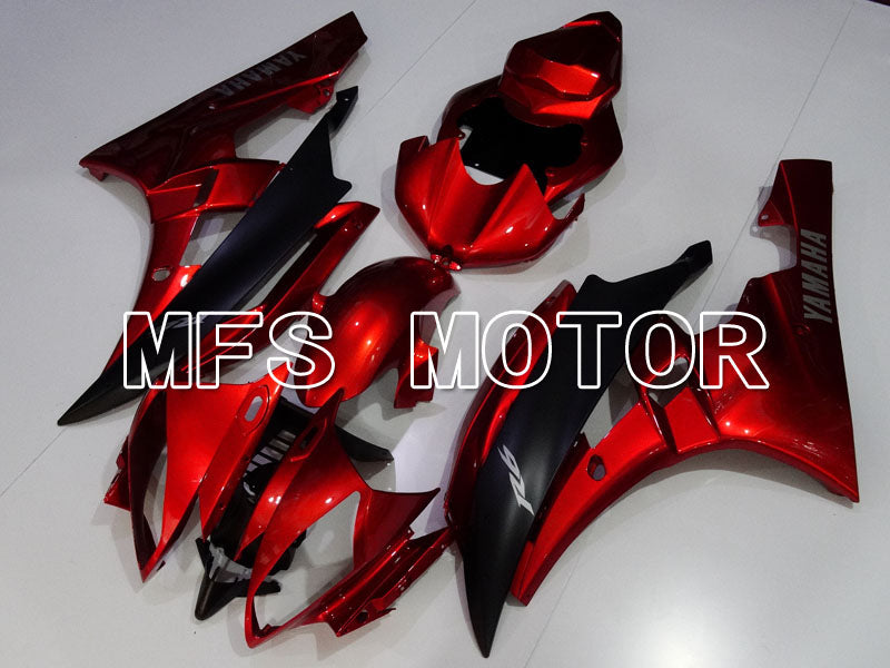 Yamaha YZF-R6 2006-2007 Injection ABS Fairing - Factory Style - Red wine color Black Matte - MFS3843 - Fairings Kit