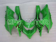 Kawasaki NINJA ZX10R 2004-2005 Injection ABS Fairing - Flame - Black Green - MFS3954 - Fairings Kit