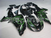 Kawasaki NINJA ZX10R 2006-2007 Injection ABS Fairing - Flame - Black Green - MFS4002 - Fairings Kit