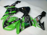 Kawasaki NINJA ZX10R 2006-2007 Injection ABS Fairing - Monster - Black Green - MFS4008 - Fairings Kit