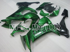 Kawasaki NINJA ZX10R 2008-2010 Injection ABS Fairing - Flame - Black Green - MFS4052 - Fairings Kit