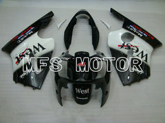 Kawasaki NINJA ZX12R 2000-2001 Injection ABS Fairing - West - Black White - MFS4097 - Fairings Kit