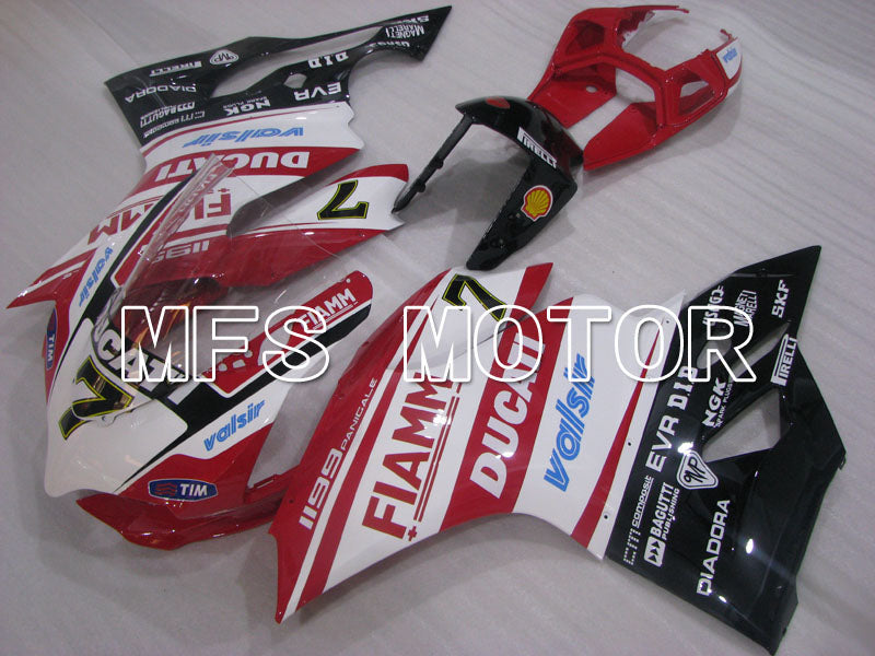 Ducati 1199 2011-2014 Injection ABS Fairing - FIAMM - Red White - MFS4100 - Fairings Kit