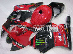 Kawasaki NINJA ZX12R 2000-2001 Injection ABS Fairing - Monster - Black Red - MFS4104 - Fairings Kit
