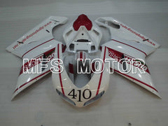 Ducati 848 / 1098 / 1198 2007-2011 Injection ABS Fairing - Factory Style - Red wine color White - MFS4148 - Fairings Kit