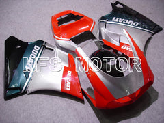 Ducati 748 / 998 / 996 1994-2002 Injection ABS Fairing - Factory Style - Red Silver - MFS4583 - Fairings Kit