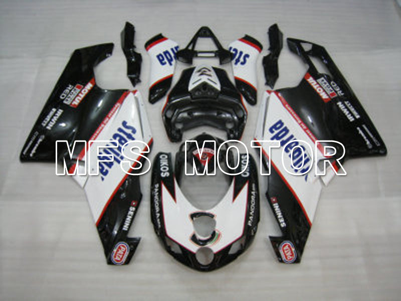Ducati 749 / 999 2005-2006 Injection ABS Fairing - Sterilgarda - Black White - MFS4713 - Fairings Kit