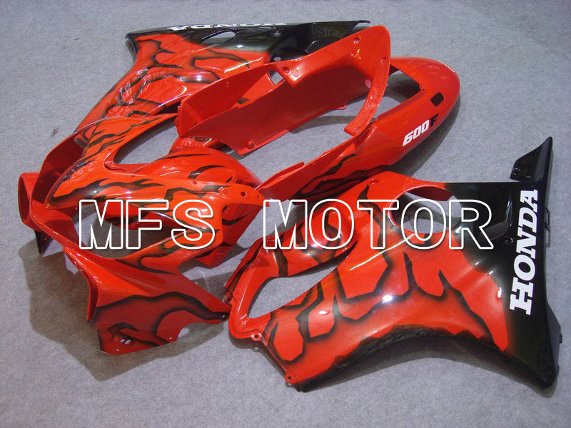 Honda CBR600 F4i 2004-2007 Injection ABS Fairing - Flame - Black Orange - MFS4771 - Fairings Kit