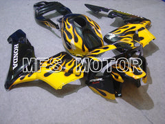 Honda CBR600RR 2003-2004 ABS Injection Fairing - Flame - Yellow Black - MFS5192 - Fairings Kit