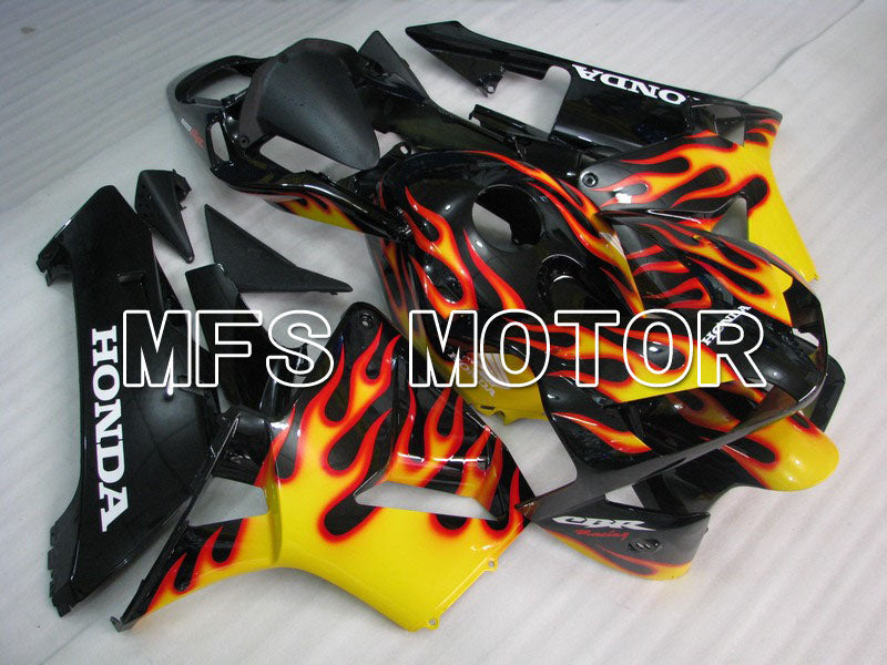 Honda CBR600RR 2003-2004 ABS Injection Fairing - Flame - Yellow Black - MFS5196 - Fairings Kit