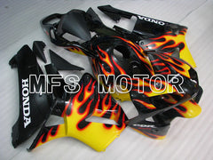Honda CBR600RR 2003-2004 ABS Injection Fairing - Flame - Yellow Black - MFS5196 - Fairings Kit