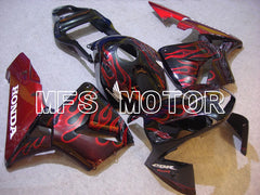 Honda CBR600RR 2003-2004 ABS Injection Fairing - Flame - Red wine color Black - MFS5197 - Fairings Kit