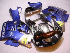 Suzuki GSXR750 1996-1999 ABS Fairing - Factory Style - Blue Silver - MFS6896 - Fairings Kit