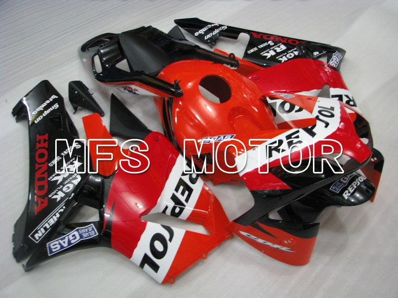Honda CBR600RR 2003-2004 ABS Injection Fairing - Repsol - Red Orange Black - MFS5343 - Fairings Kit